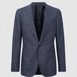 Reiss Men's Blue wool linen Blazer